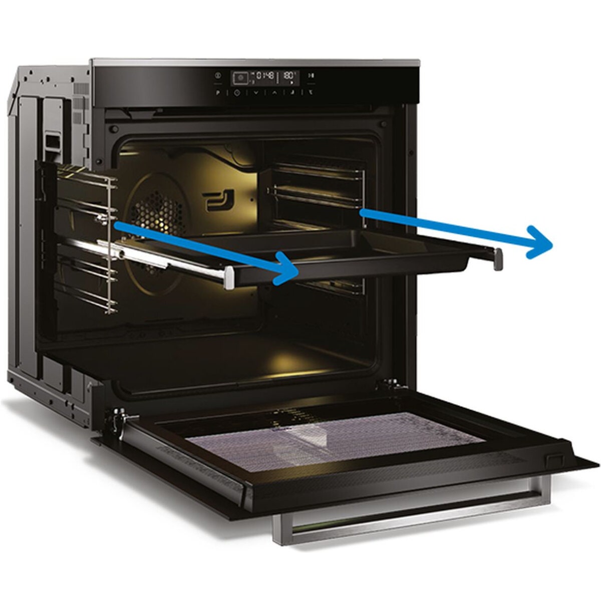Beko 60cm Built-In Oven - Airfry, SteamAssist, Pyrolytic Cleaning, Meat Probe - BBO6851PSDX