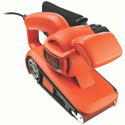 Black & Decker 720W belt sander - dust extraction bag, lever action belt change - KA86-XE