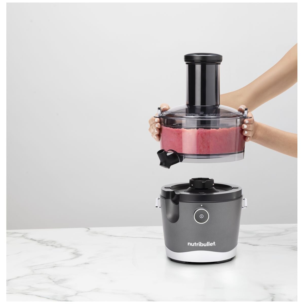 NutriBullet 800W Juicer - Dual-Speed Control, Wide Feed Chute, 800ml Pitcher, Dark Grey - NBJ07150