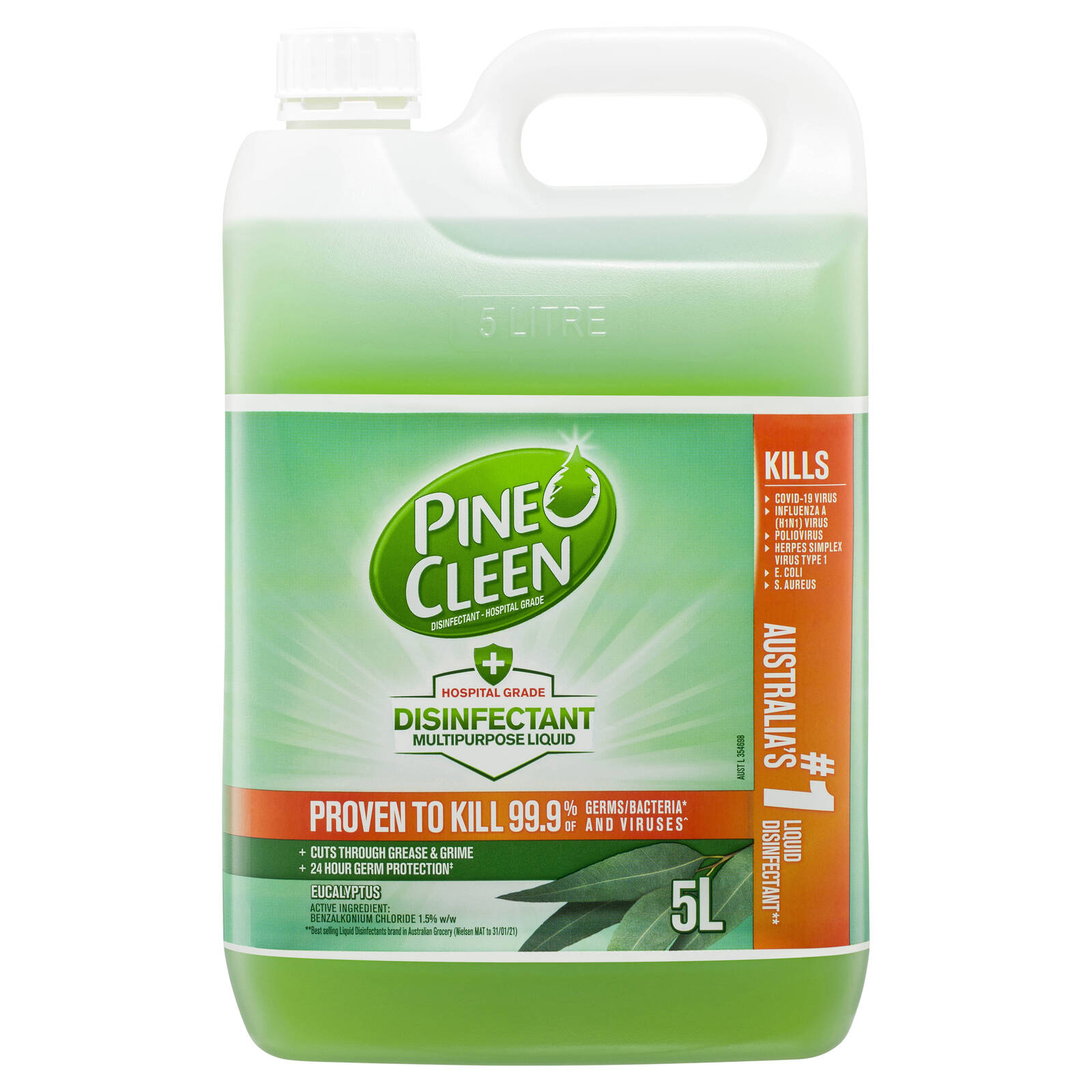 Pine O Cleen 5L Eucalyptus Hospital Grade Multi-Purpose Disinfectant
