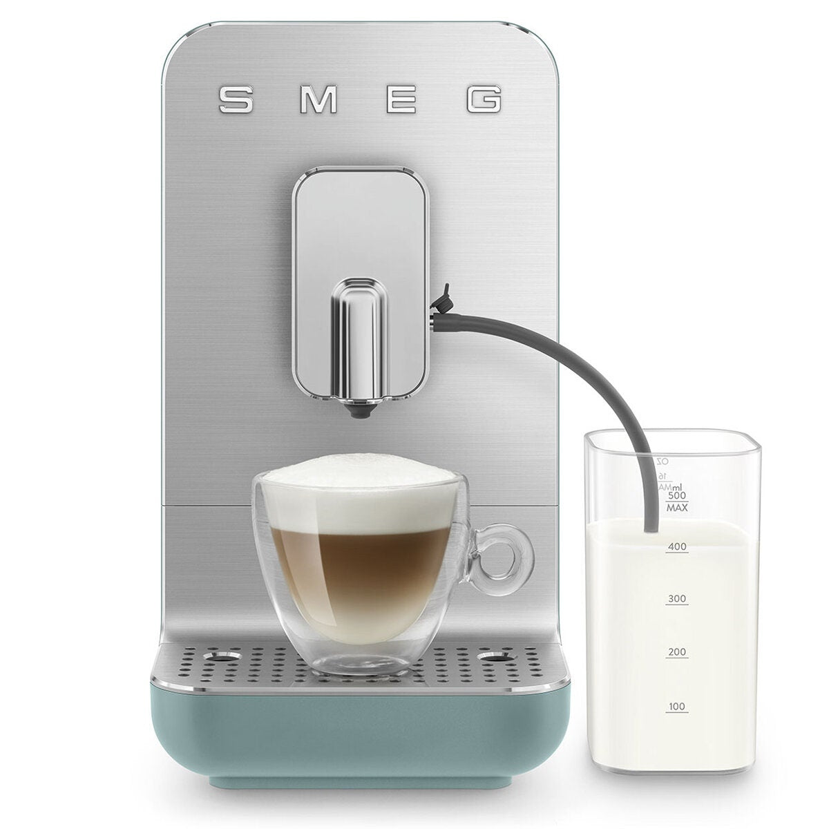 Smeg Automatic Coffee Machine with AutoMilk - 19-Bar Pump, Quick Clean, Emerald Green - BCC13EGMAU