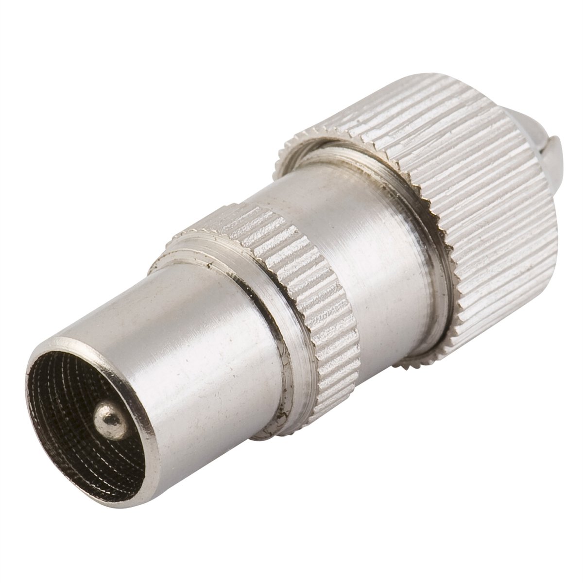 Antsig 75 Ohm Metal Line TV Plug, PAL Male Coaxial Connector, Nickel Plated