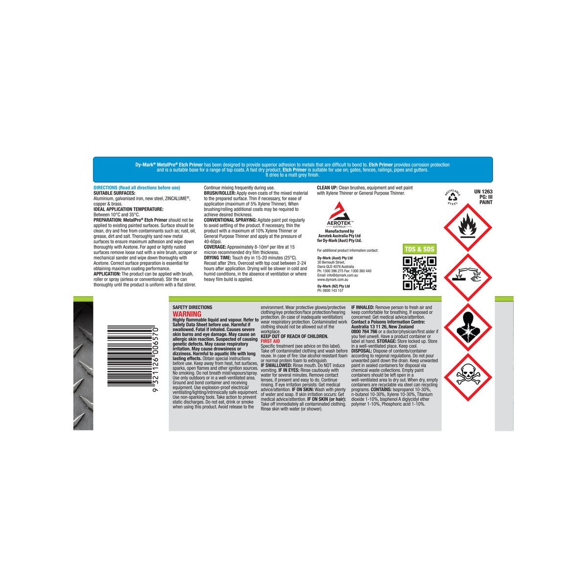 Dy Mark Etch Primer - 1L - Paint - Superior Adhesion - SuperSaverAU - view 4