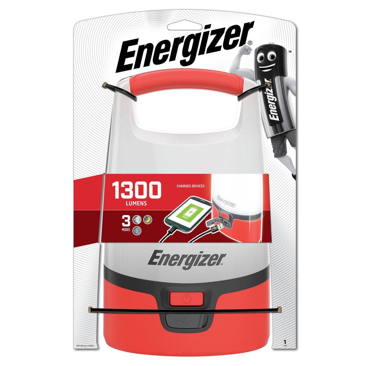 Energizer 1300 Lumen USB Rechargeable Area Lantern ALU451W