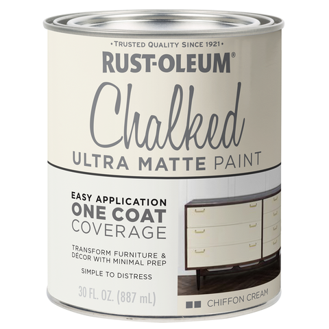 Rust-Oleum 887ml Chiffon Cream Ultra Matt Chalked Paint