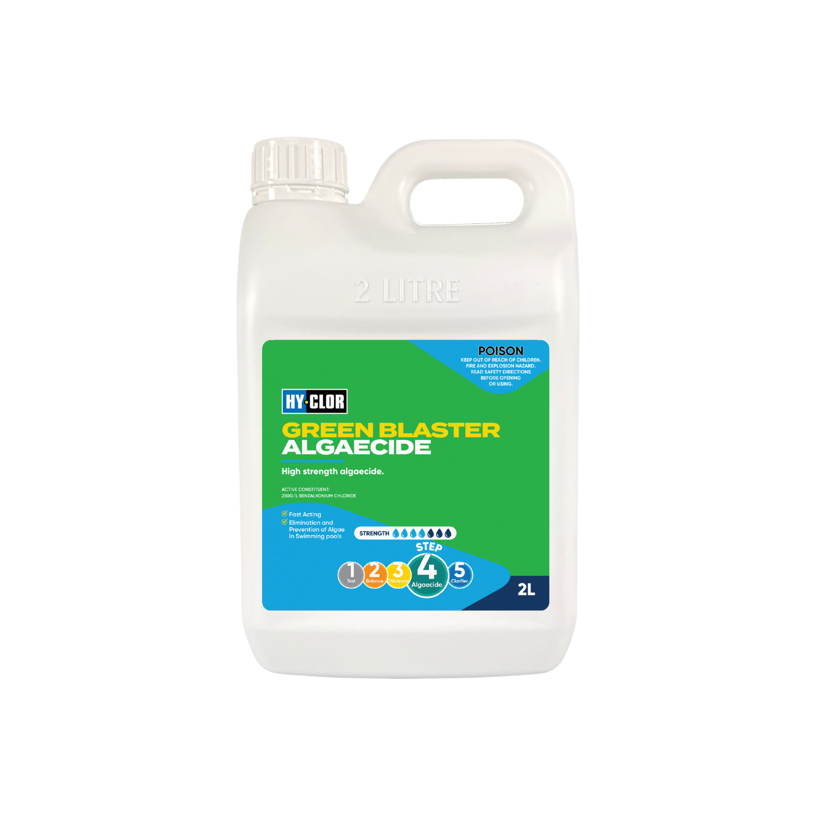 Hy-Clor Green Blaster High Strength Algaecide 2.1L Liquid
