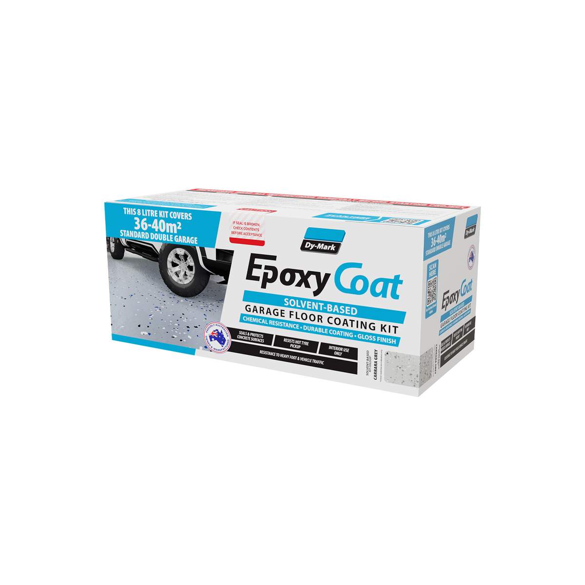 Dy-Mark Garage Floor Epoxy Coat - 8L - Paint - Carrara Grey - Interior Use - SuperSaverAU - view 1