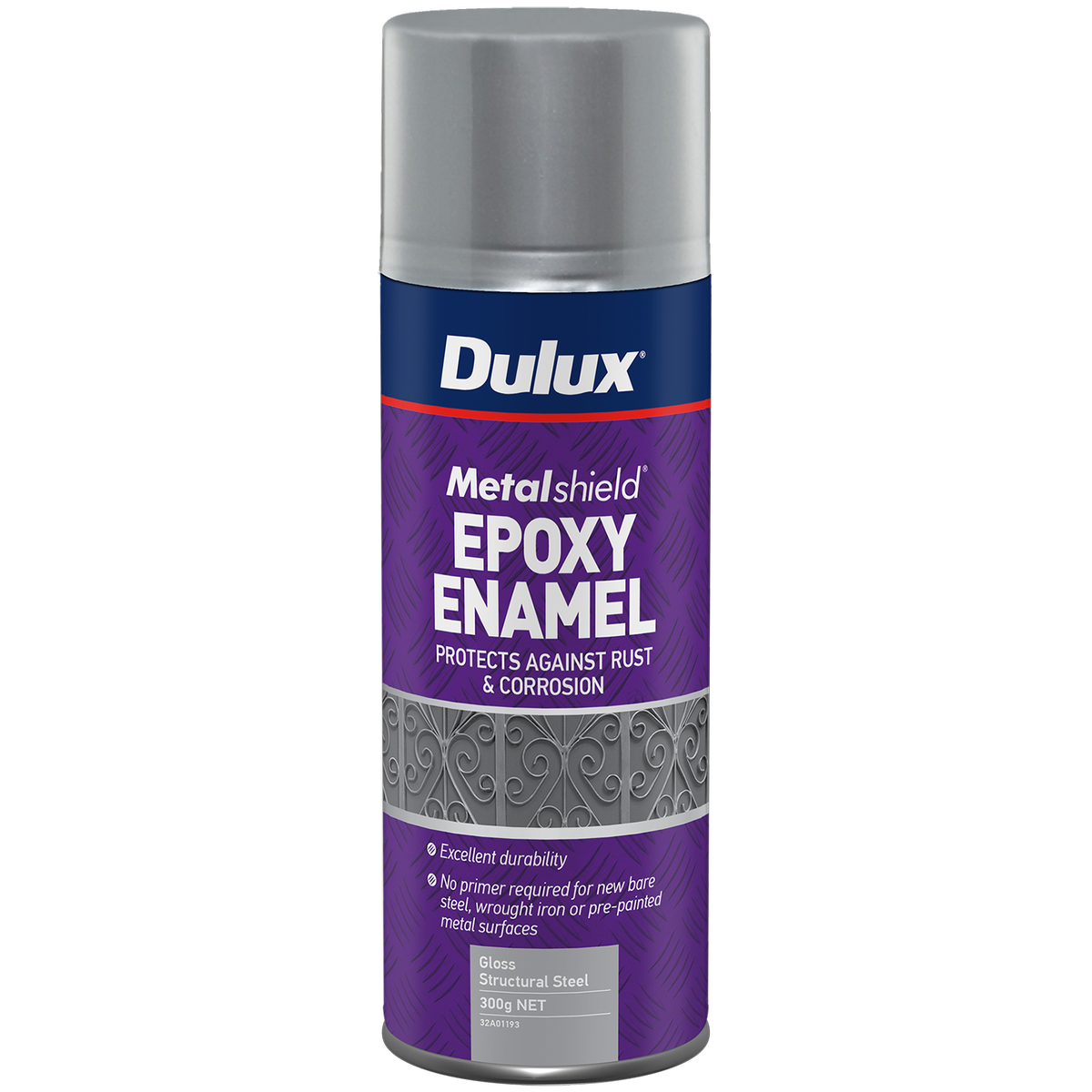 Dulux Metalshield Epoxy Enamel Gloss Spray Paint 300g Structural Steel, UV Resistant