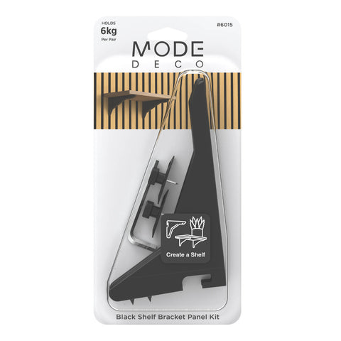 MODE Acoustic Panelling Shelf Brackets - 2 Pack, Black