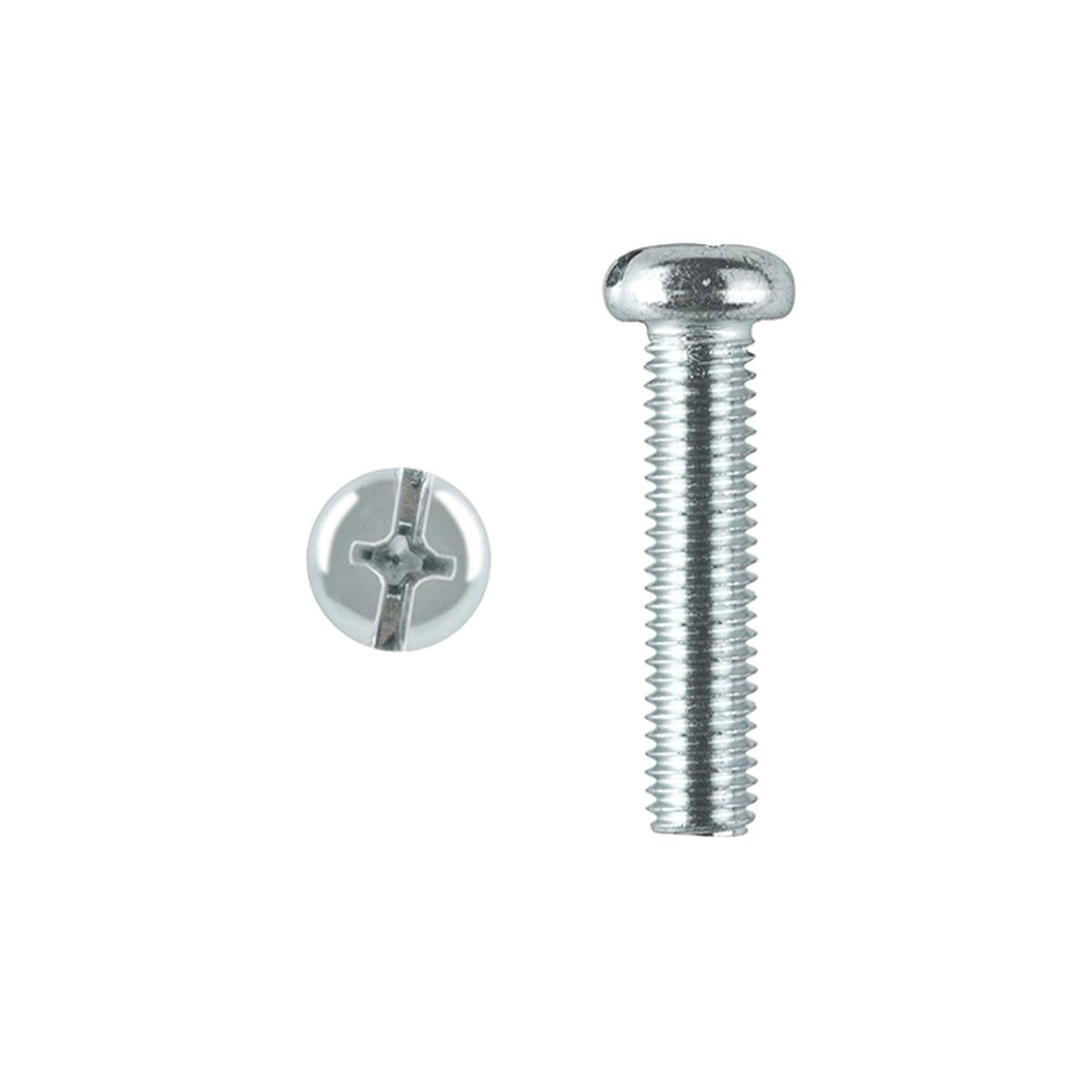 Pinnacle M6 x 65mm Zinc Plated Round Head Bolts and Nuts - 2 Pack