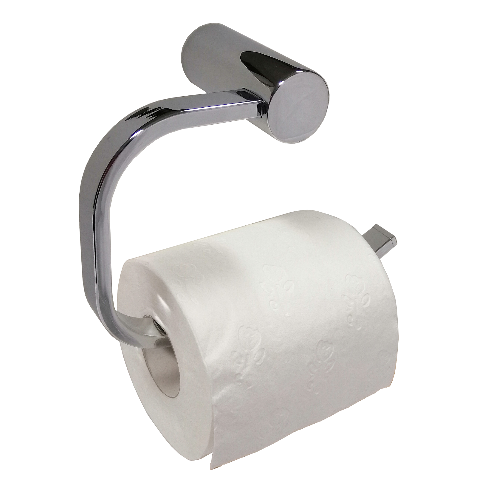 Barelli Chrome Ambiente Plated Zinc Alloy Single Toilet Roll Holder Wall Mount