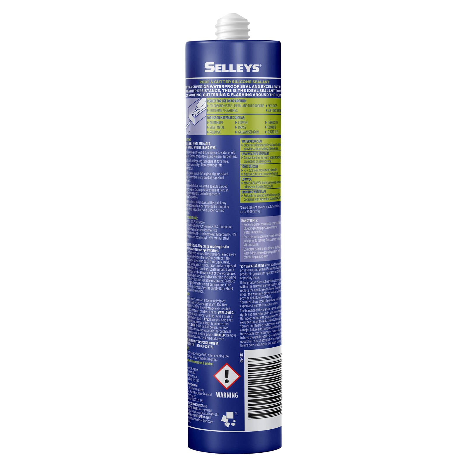 Selleys Roof & Gutter Silicone Sealant 300g Woodland Grey - Waterproof UV Resistant