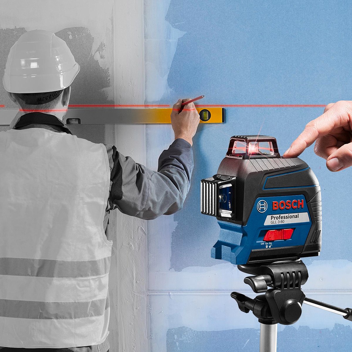 Bosch Blue 3 x 360 Extra Bright Plane Line Laser GLL 3-80 0601063S00