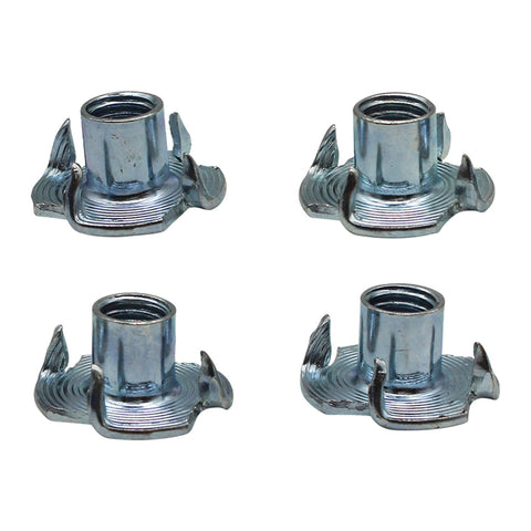 M6 6mm Zinc Plated Steel T Nuts 4 Pack