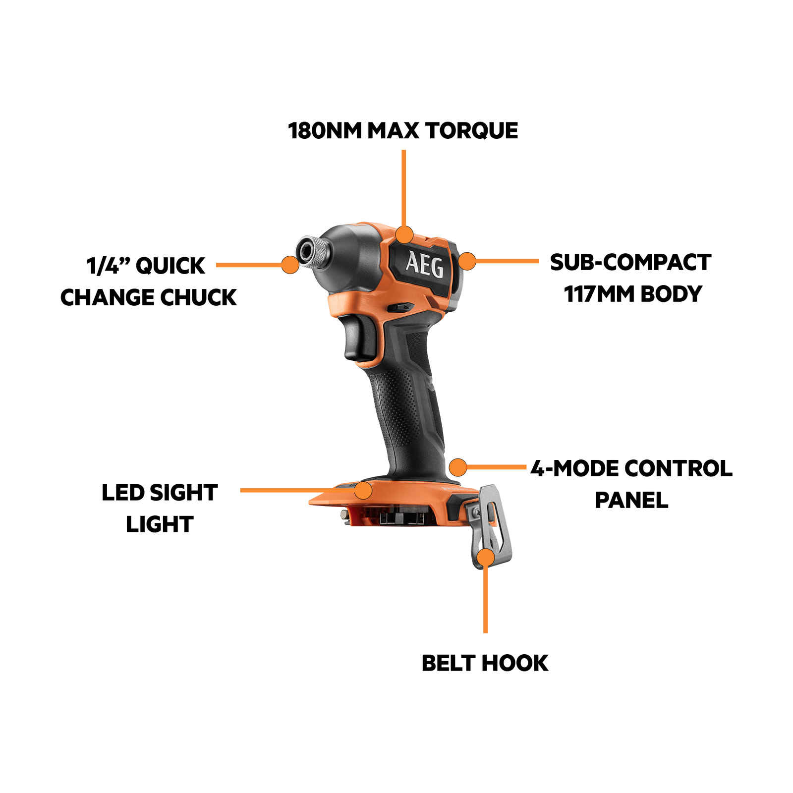 AEG 18V Brushless Sub Compact 2-Piece 4.0Ah Cordless Kit A18SX24B