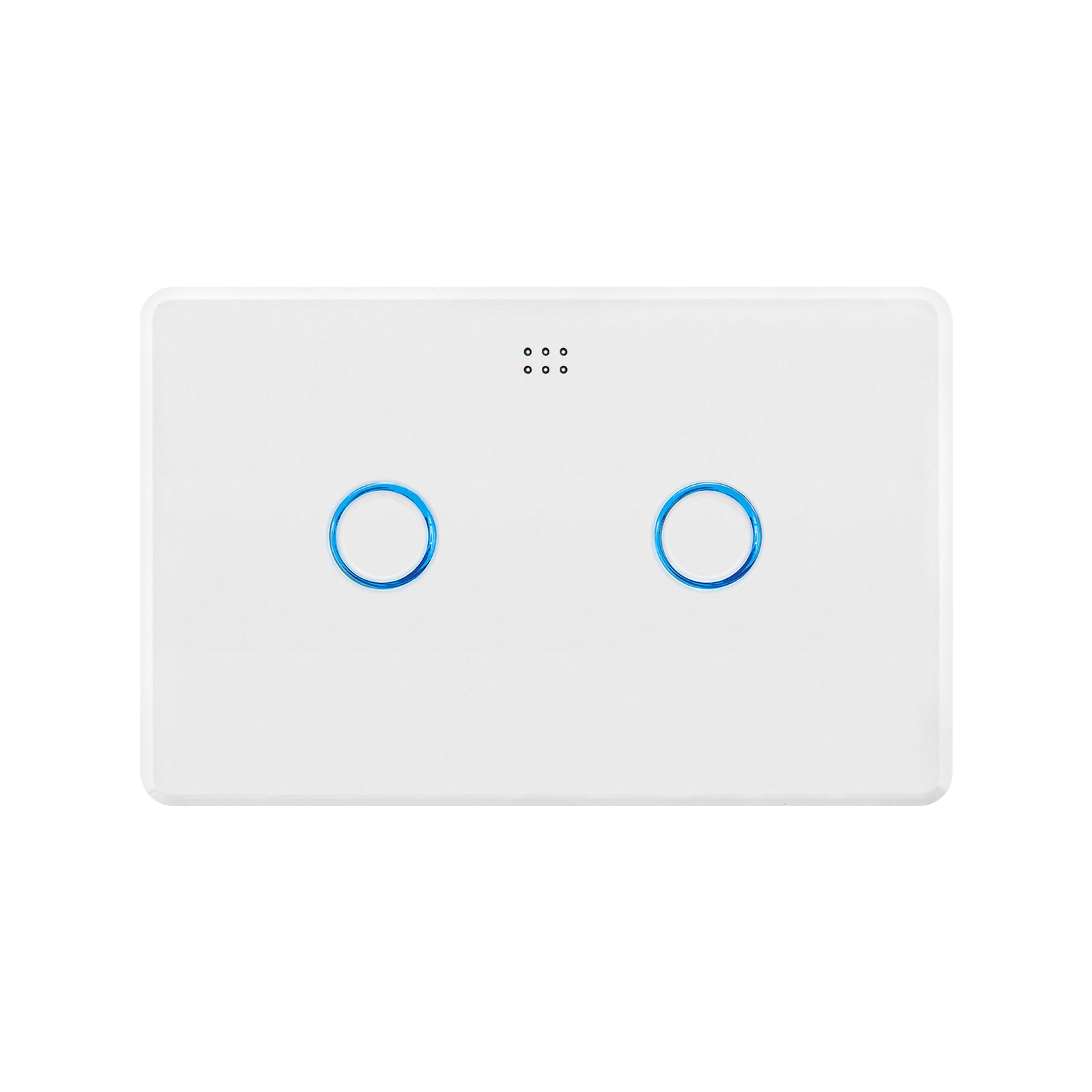 DETA White Gloss Polycarbonate Grid Connect Smart Double Gang Touch Light Switch 6912HA