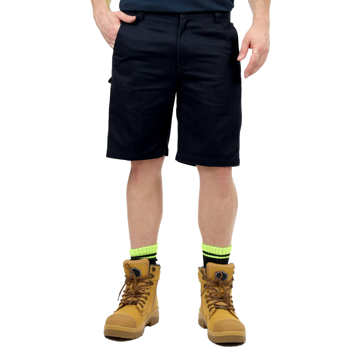 Craftright Men's Black Oxford Work Shorts Cotton/Elastane - Size 92
