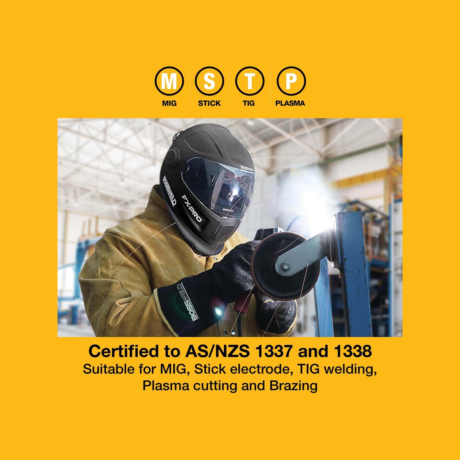 Bossweld FX-Pro Variable Shade Welding Helmet