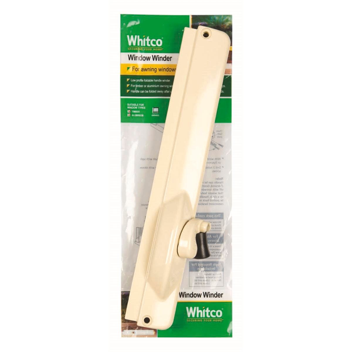 Whitco Non-Lockable Window Winder, Primrose Zinc Diecast, Awning Windows