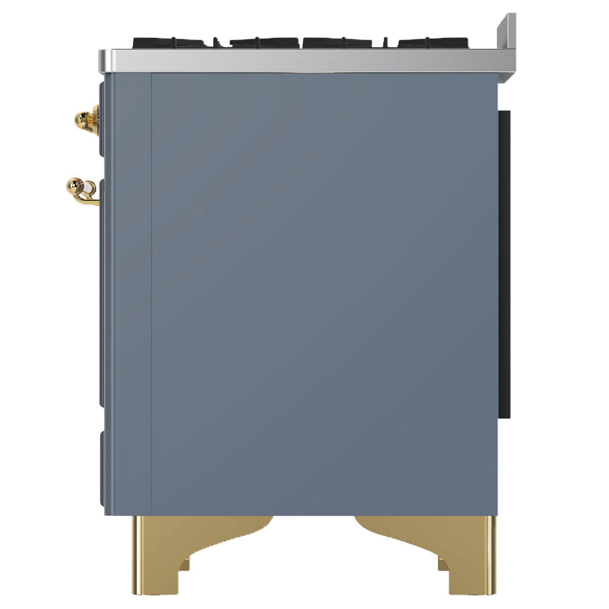 ILVE Majestic 90cm Freestanding Dual Fuel Oven - Touch Display, 16 Functions, Blue Grey Brass - M09IDNE3-BGG