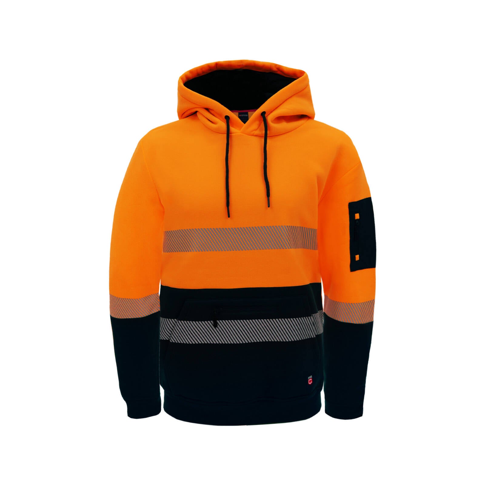 Citeco Men's Orange Hi Vis Taped Hoodie Reflective - Medium