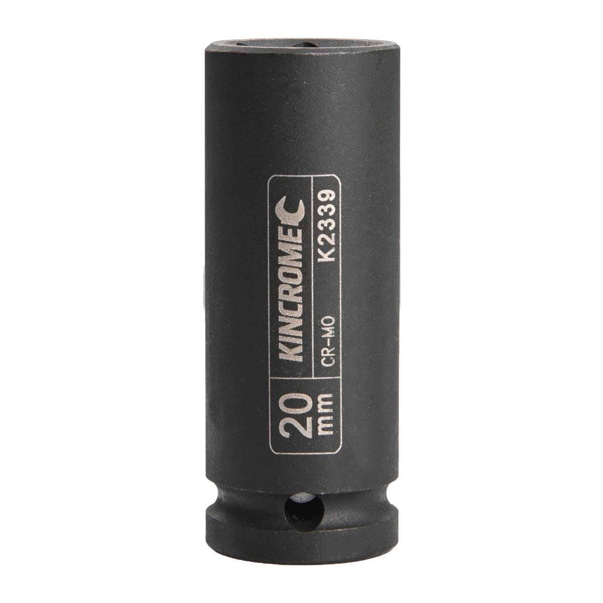 Kincrome 20mm 1/2" Drive Deep Impact Socket - Chrome Molybdenum Steel - Black - SuperSaverAU - view 1