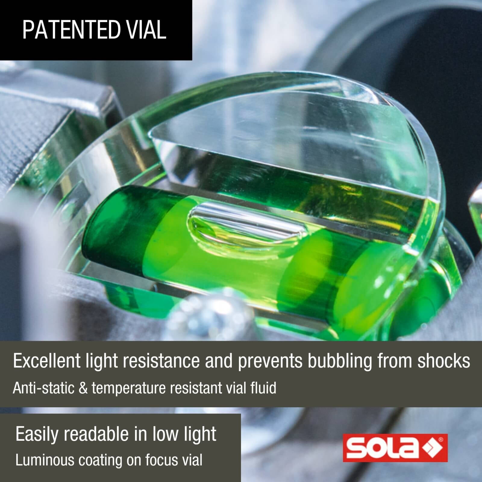 Sola 80cm Red Aluminium Spirit Level 3 Patented Vials Waterproof