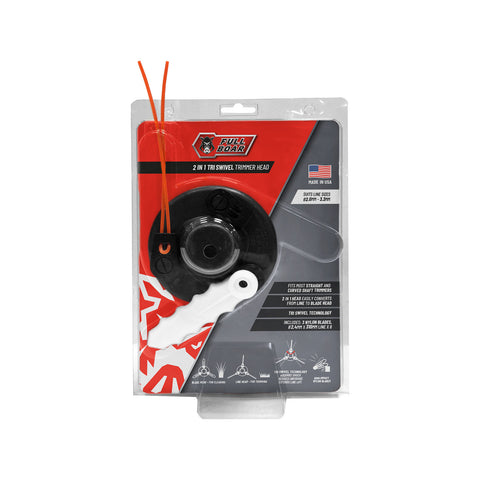 Full Boar 2 In 1 Tri Swivel Trimmer Head - Line & Blade, 2.0mm to 3.3mm