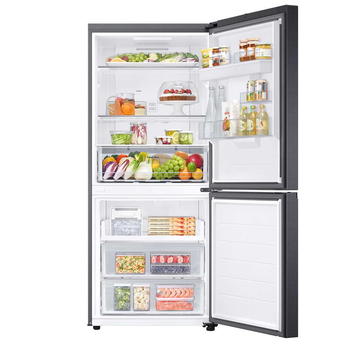 Samsung 455L Bottom Mount Fridge - Black, Non-Plumbed Water Dispenser, SmartThings Wi-Fi - SRL4600BD