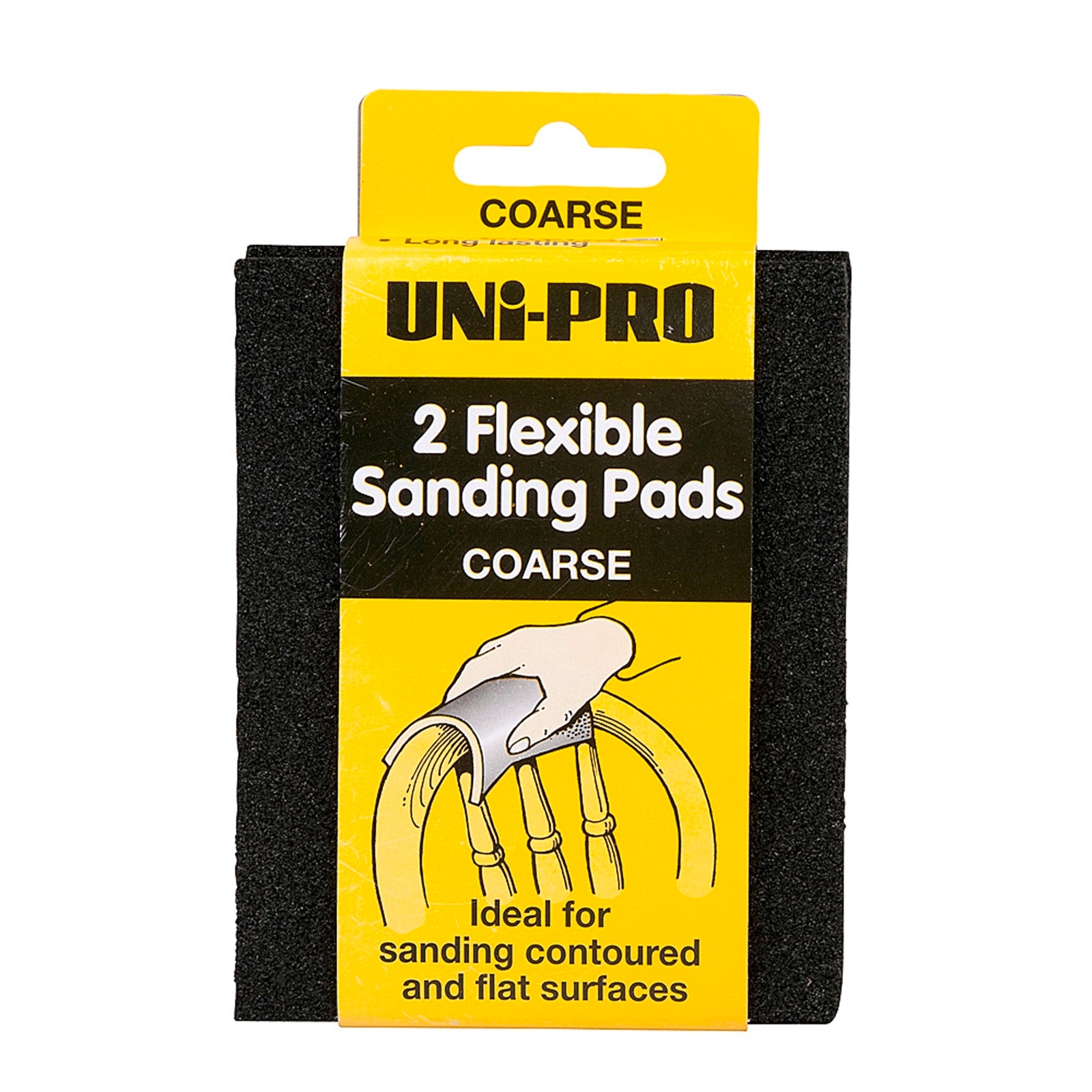 Uni-Pro Flexible Sanding Pad Coarse 145mm Green Foam - 2 Pack