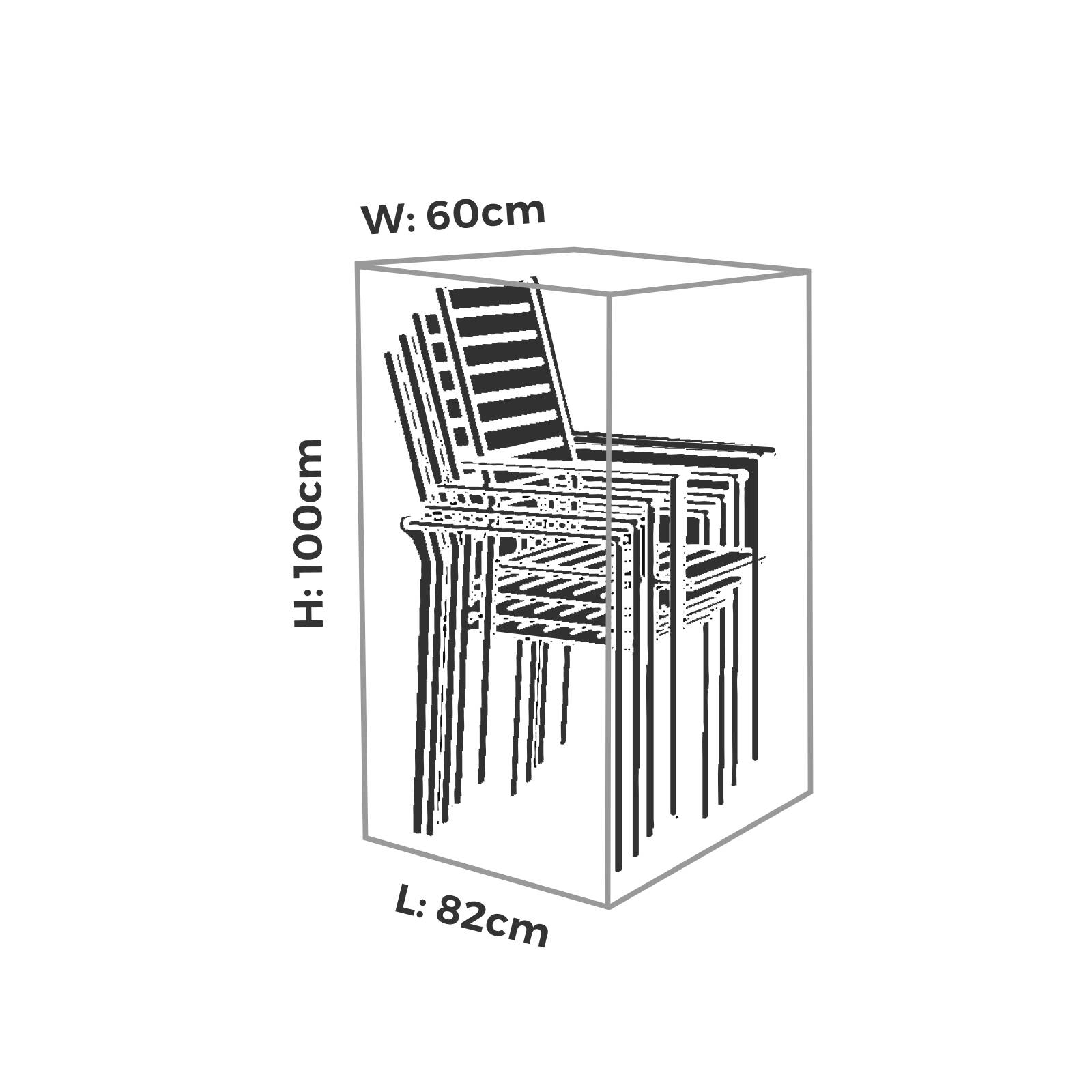 Mojo All Weather 6 Stack of Chairs Outdoor Furniture Cover, Polypropylene, Weather & UV Resistant