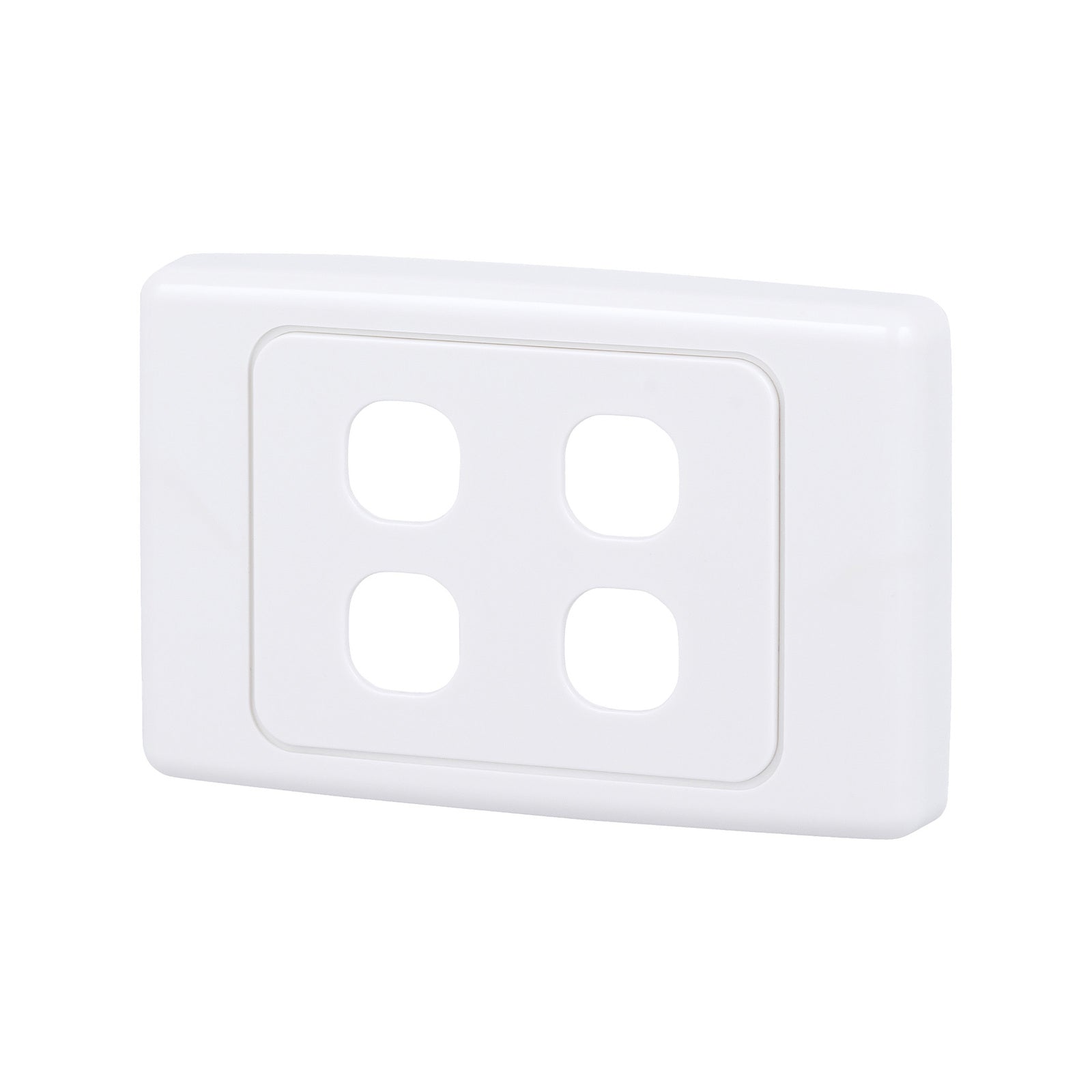 DETA 4 Aperture Grid Plate, White Plastic, 75mm x 115mm, Indoor