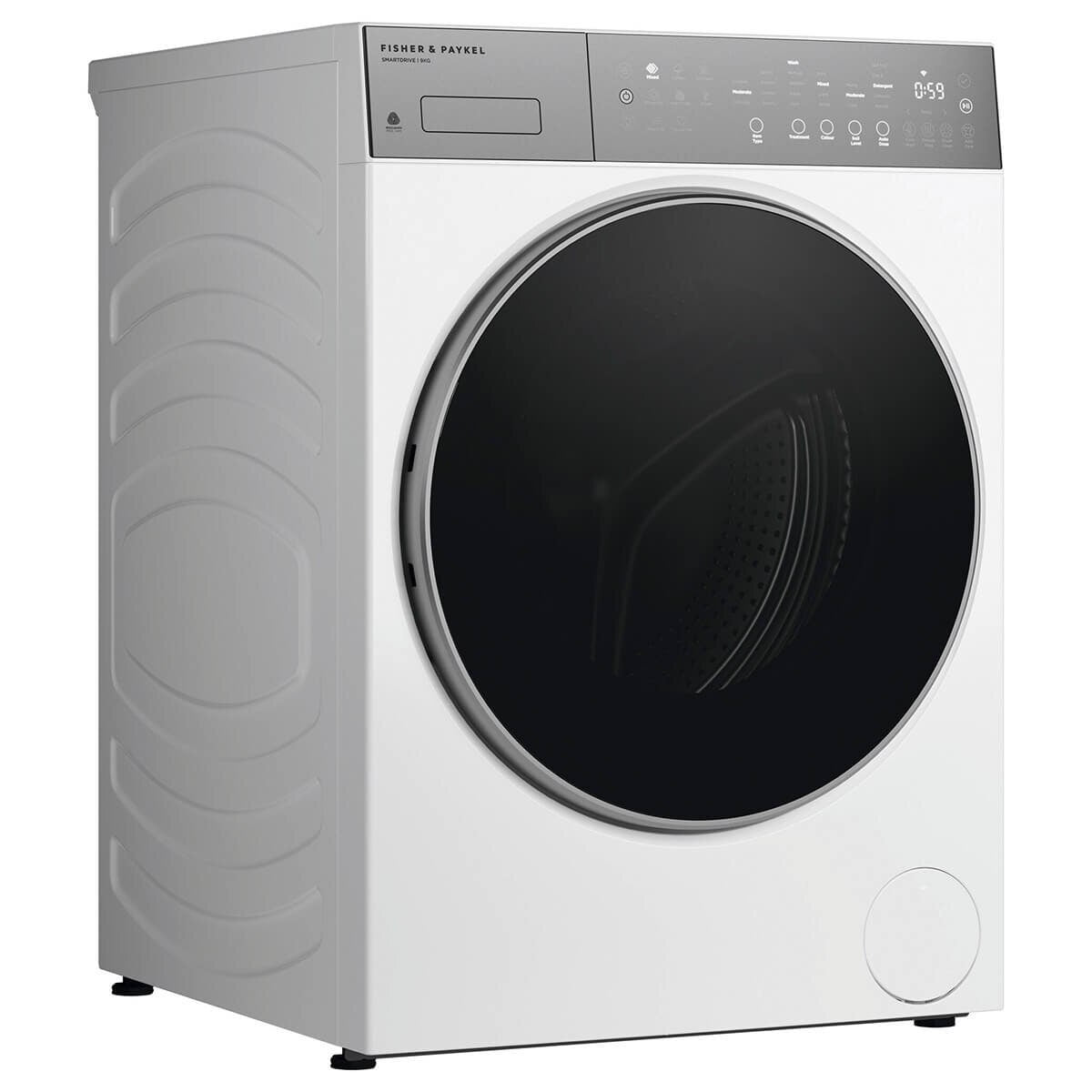 Fisher & Paykel Series 5 9kg Front Loader - White, FlexiDose Auto Dosing, Steam Refresh - WH9060P5