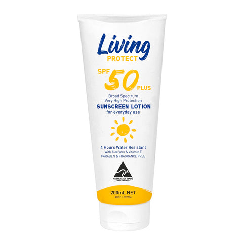 Living Protect 200ml SPF50 Plus Sunscreen Tube