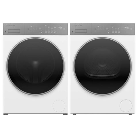 Fisher & Paykel Series 5 9kg Front Load Washer & 8kg Heat Pump Dryer - White - WH9060P5DH8060P5