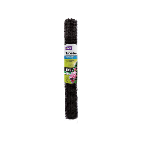 Jack Supa-Net Black Plastic Square Mesh 20mm Grid 60cm x 10m