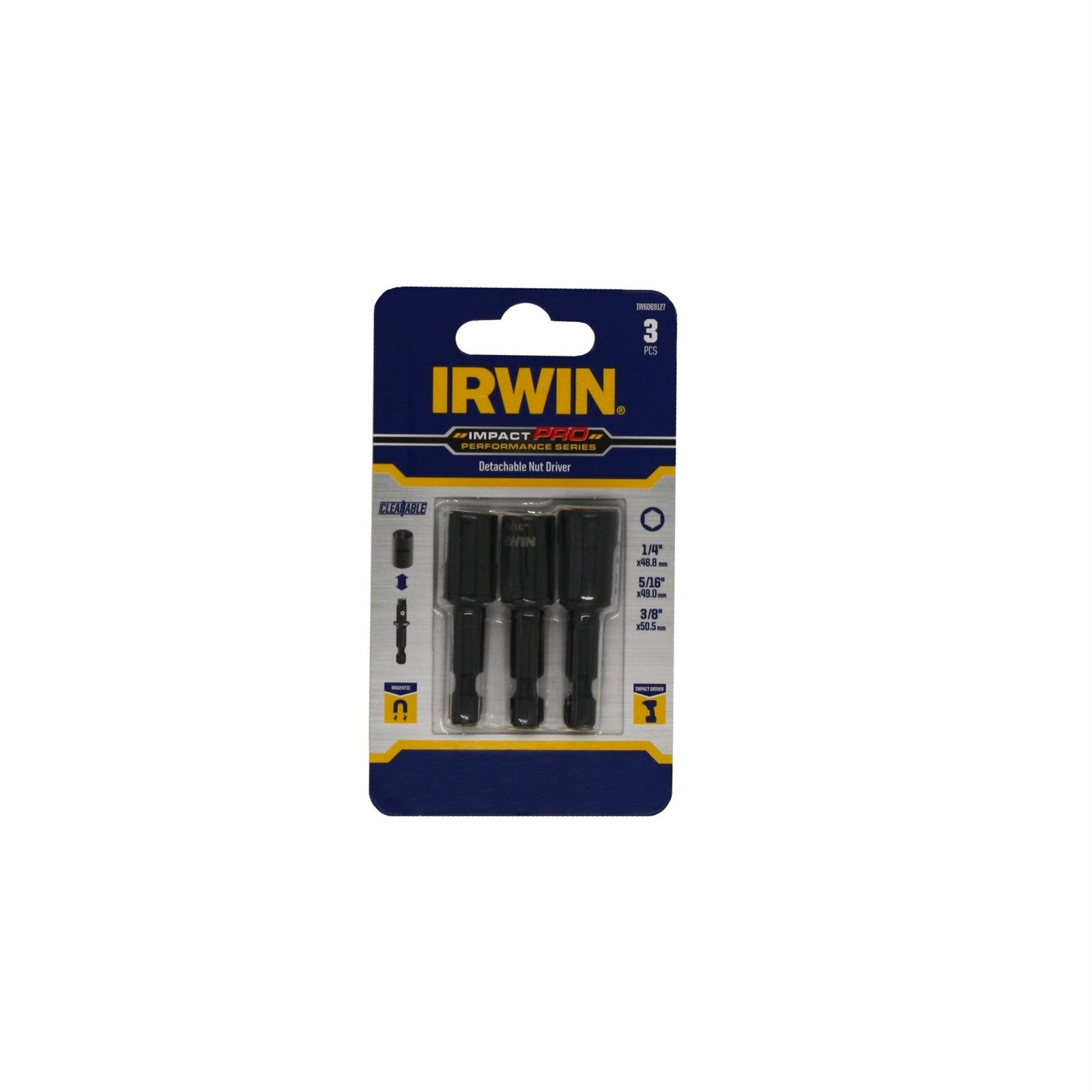 Irwin Detachable Nutsetter 3 Pack Black