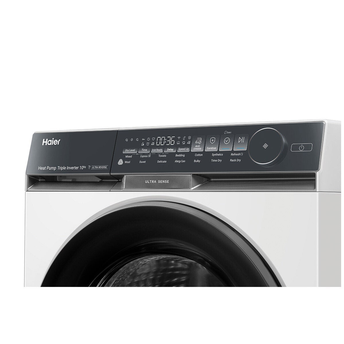 Haier 500 Series 10kg Heat Pump Dryer - White, 10 Star Energy Rating, Reverse Tumbling - HDHP10DW1