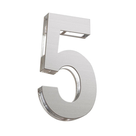 Sandleford Azure House Number 5 - 120mm Stainless Steel - Weather Resistant - SuperSaverAU - view 1