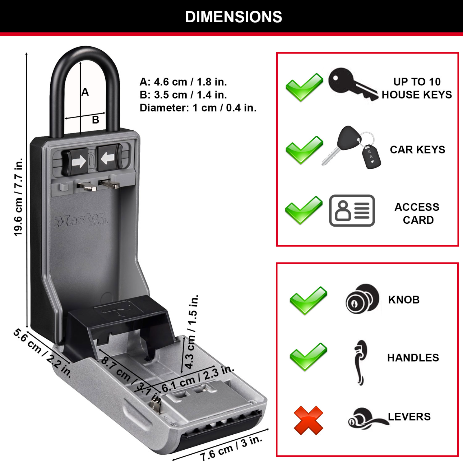 Master Lock Portable Next Gen Combination Key Safe