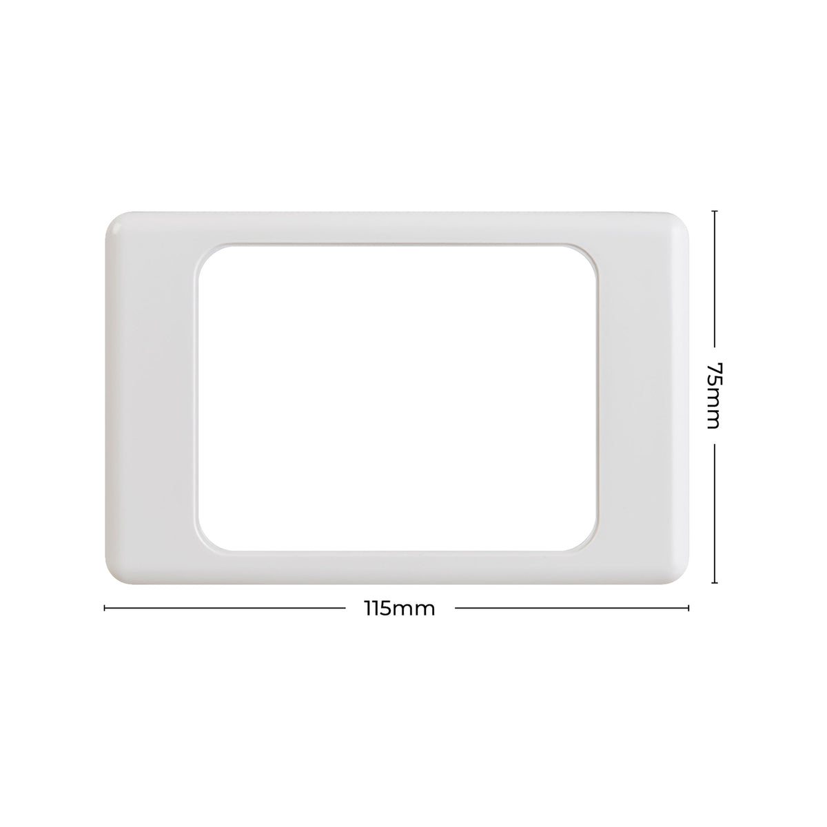 DETA 6000 Series Wallplate Cover, White Polycarbonate, 115mm x 75mm, Indoor