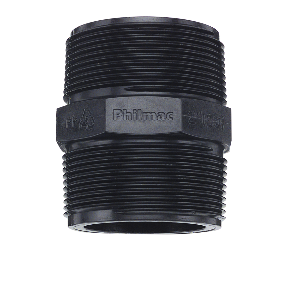 Philmac 1 1/2 Inch BSP Thread Pipe Nipple Polypropylene Durable Seal - SuperSaverAU - view 1