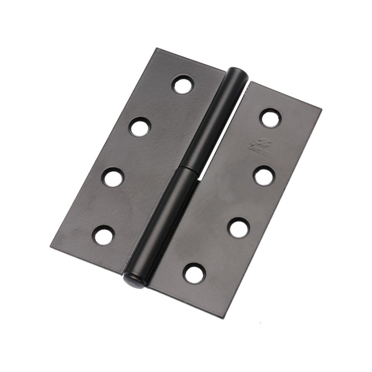 Lane 100 x 75 x 1.6mm Matte Black Steel Left Hand Lift Off Hinge 2 Pack