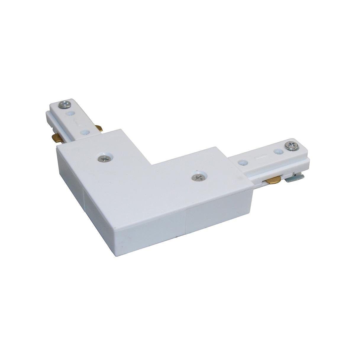 Mercator Single Circuit Track L-Shaped Joiner White 240V MTK108WH