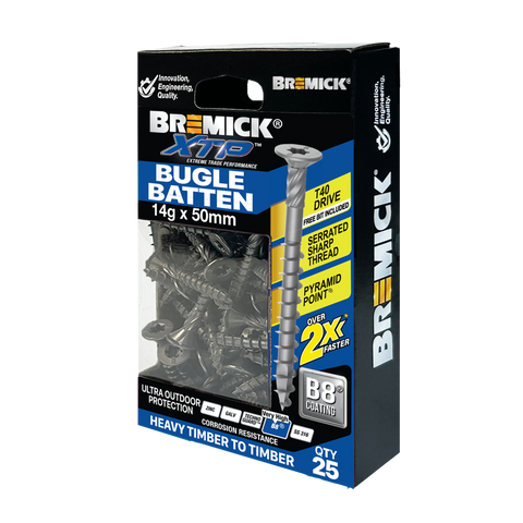 Bremick XTP Bugle Batten 14g x 50mm T40 B8 - 25 Pack - Fast Installation - SuperSaverAU - view 1