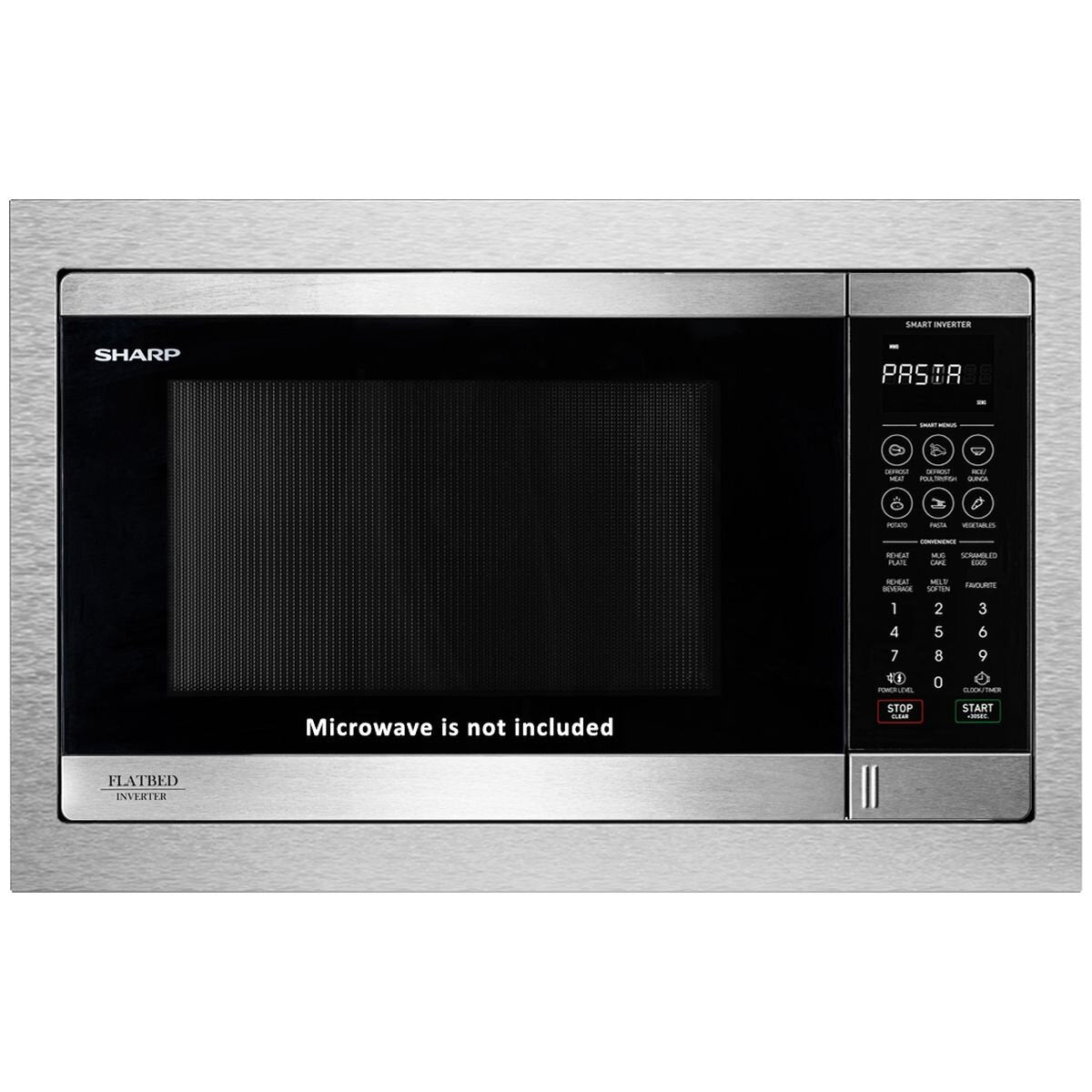 Sharp stainless steel microwave trim kit - Australian made - Suits SM327FHS, SM327FHBS and SM327FHW - EBR40ST