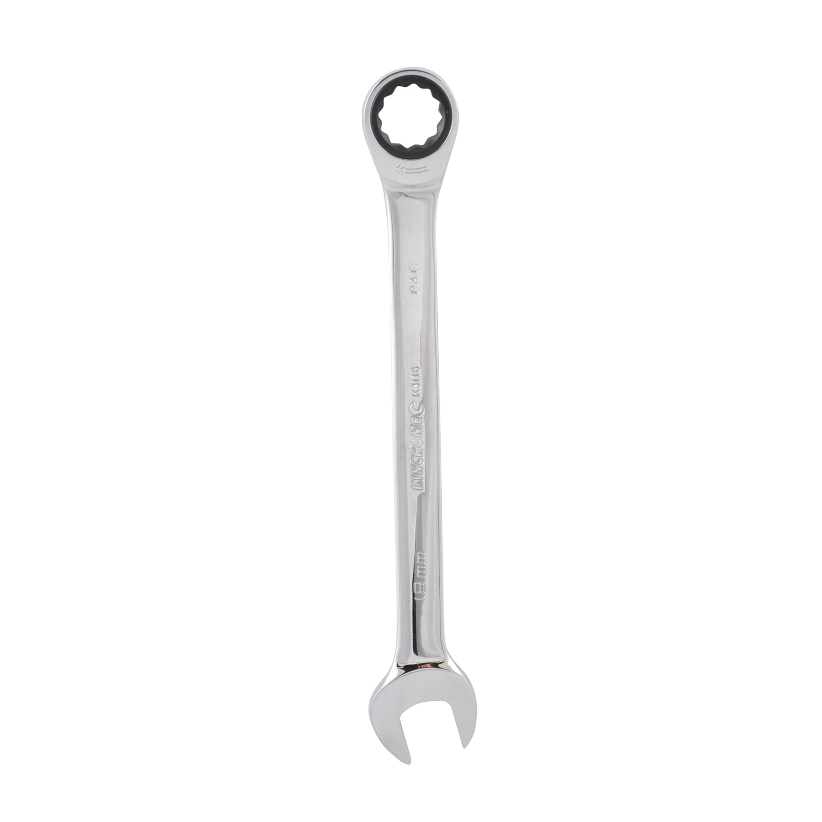 Kincrome 18mm Single Way Gear Spanner, Chrome Vanadium Steel, Ratcheting, Rust Resistant