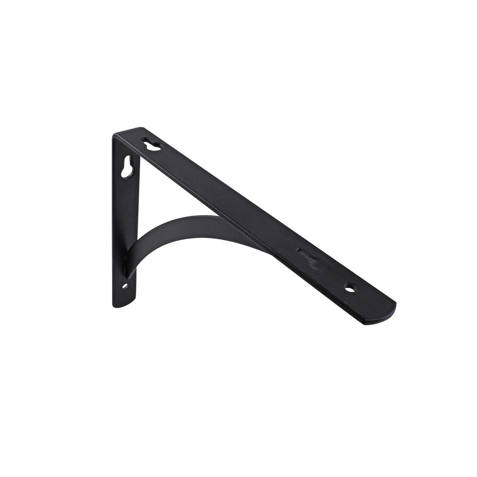 Carinya 200 x 150mm Black Powder Coated Steel Arch Stayed Bracket Wall Mount 60kg Load