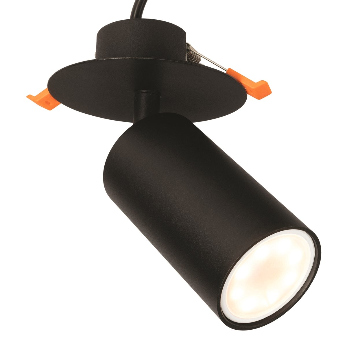 Brilliant Lighting Jez 7W Matt Black Plug In DIY LED Spotlight GU10 21388/06