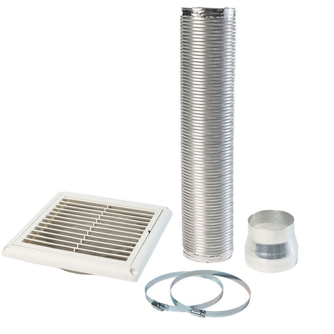 Unilux Rangehood Ducting System - Wall Vented, Semi Rigid, 125-150mm Outlet, Stainless Steel - ULX150